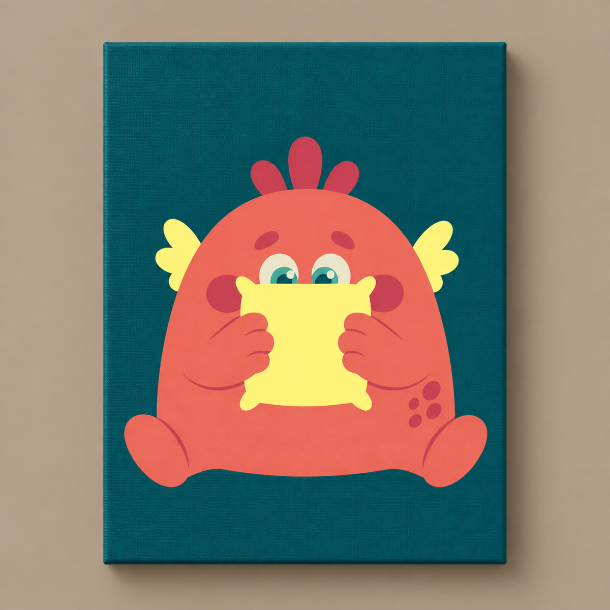 Shy One finished paint-by-number canvas