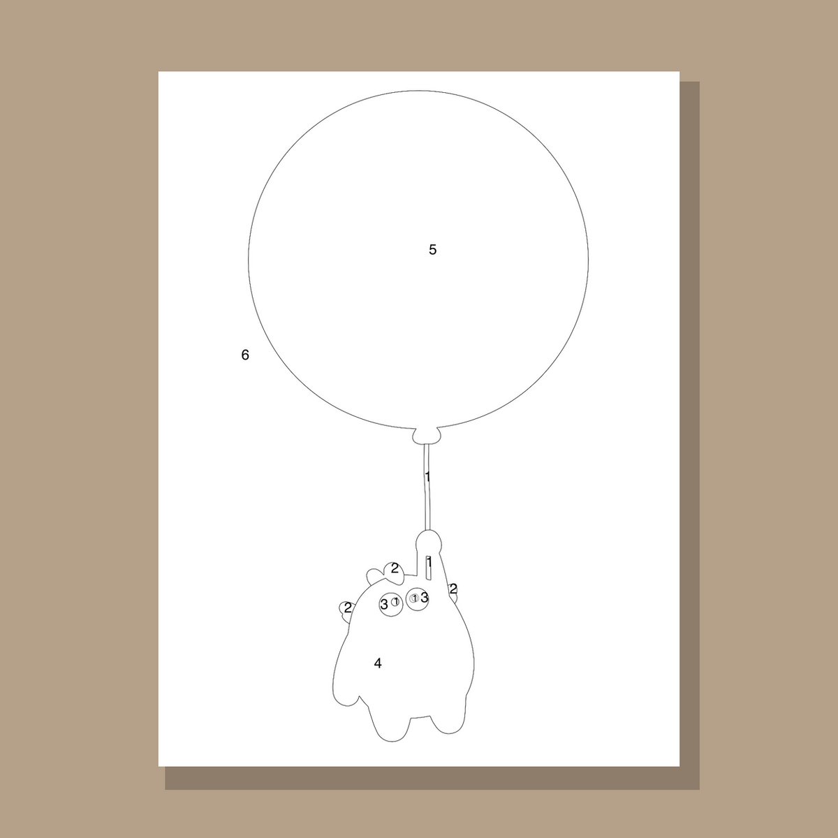 Balloon Problem numbered canvas preview