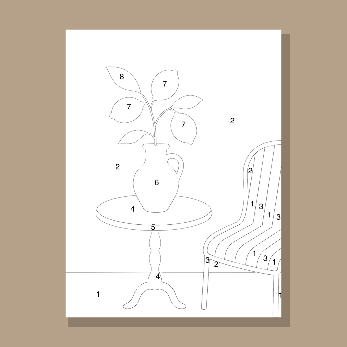 Lemon Table numbered canvas preview