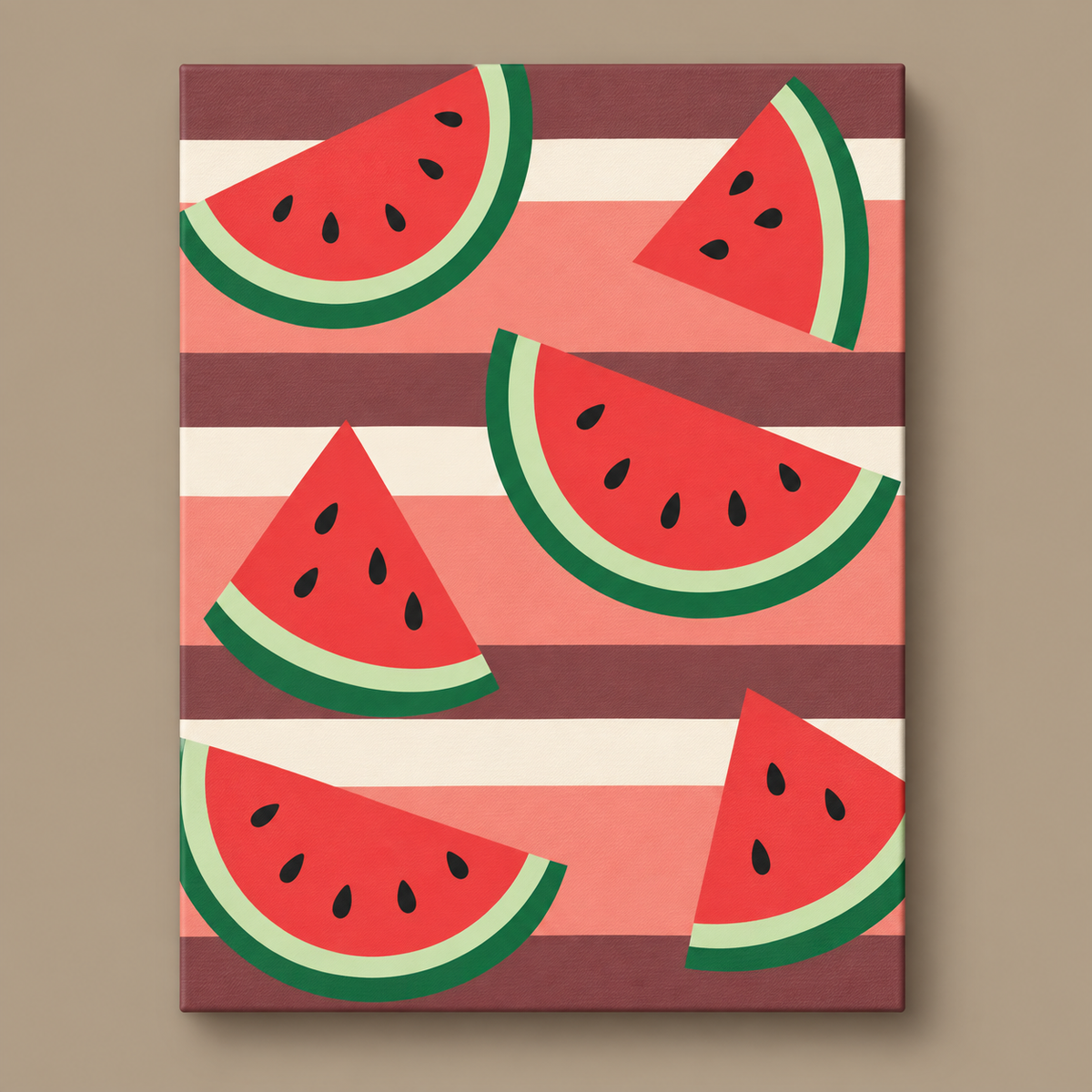 Watermelon finished paint-by-number canvas