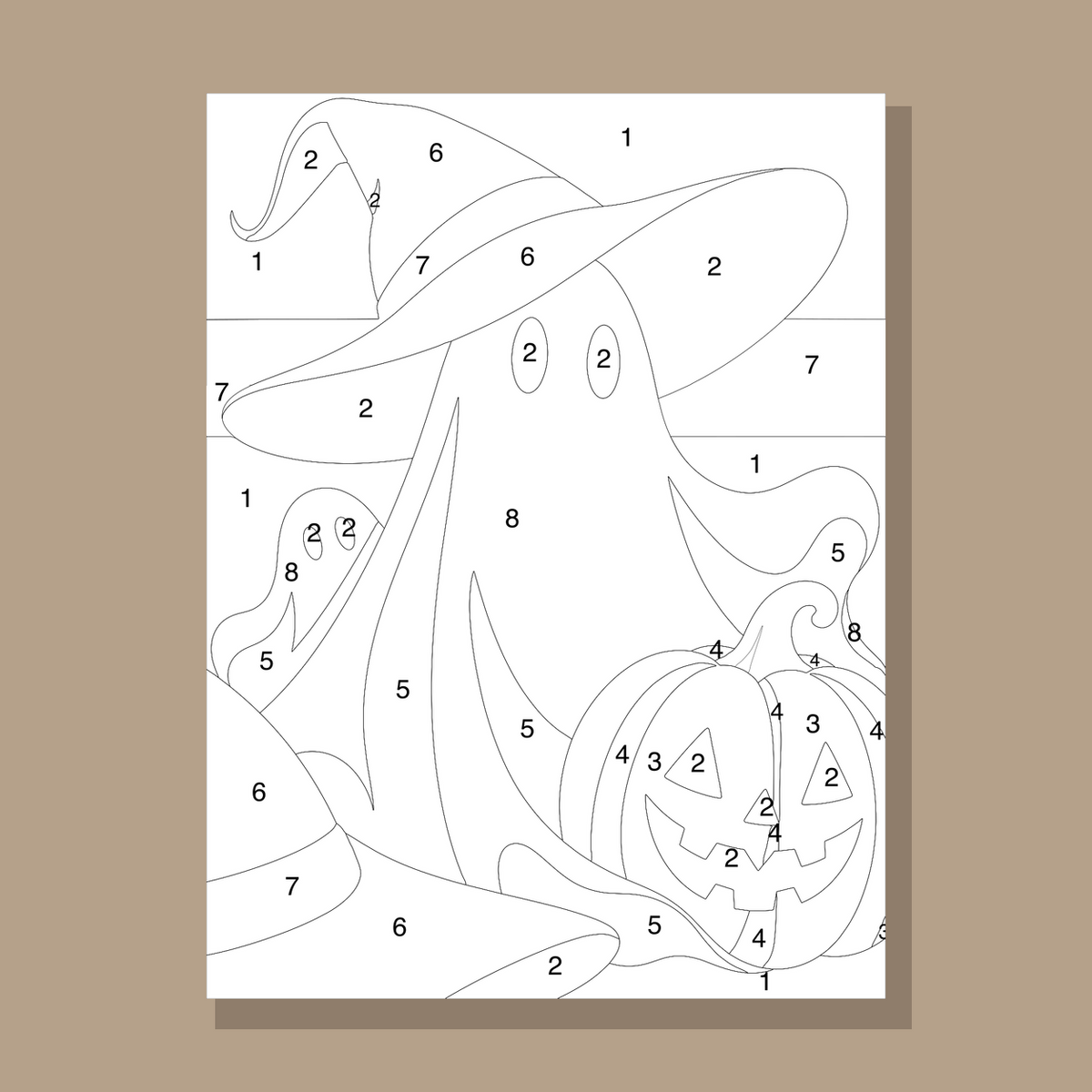 Main Character Ghost numbered canvas preview