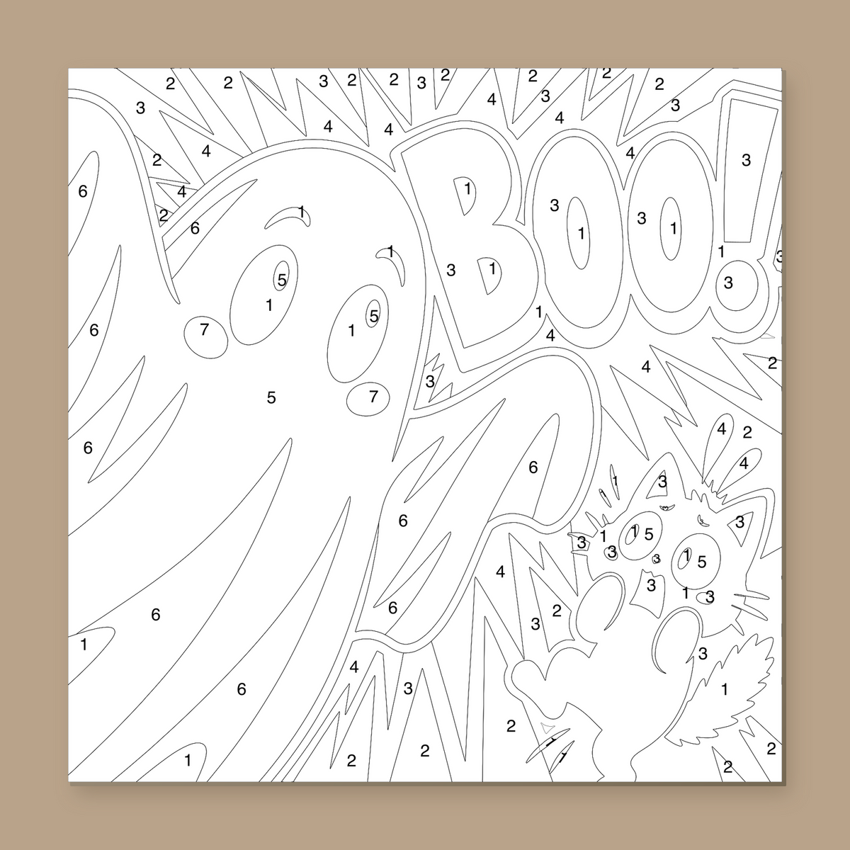 Boo numbered canvas preview