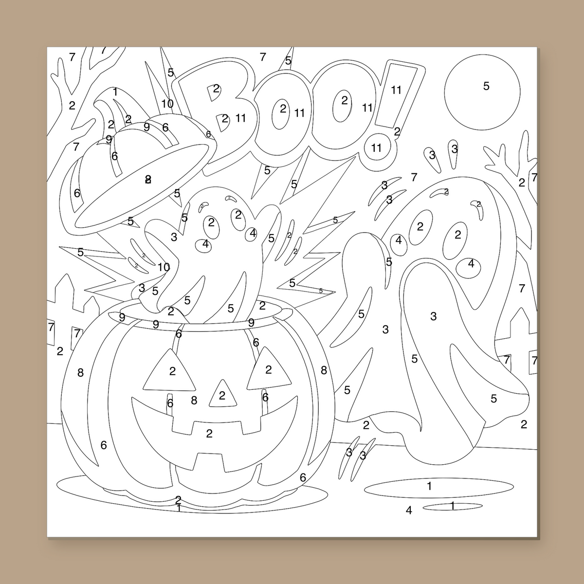 Pumpkin Pop numbered canvas preview
