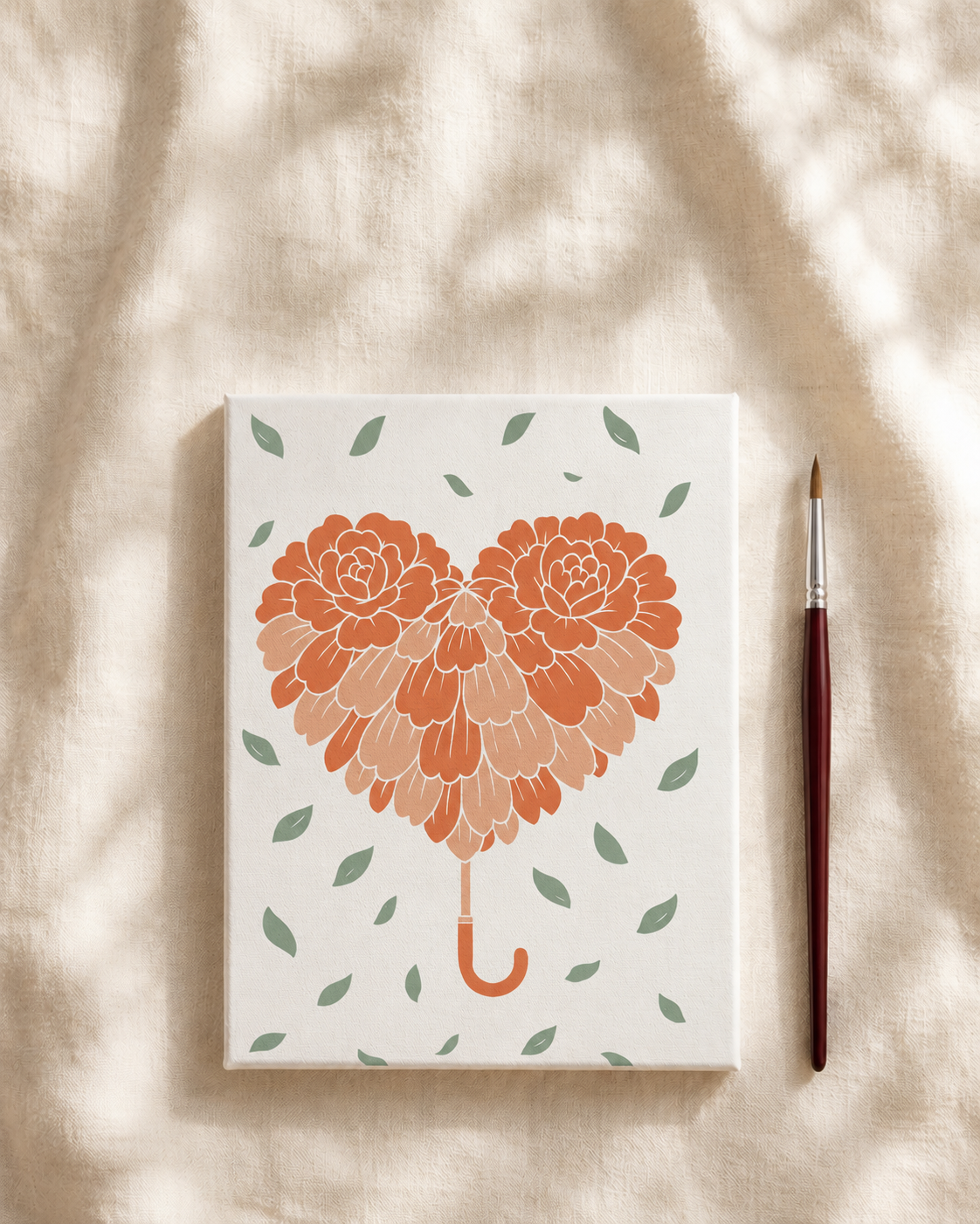 Orange Bloom Heart