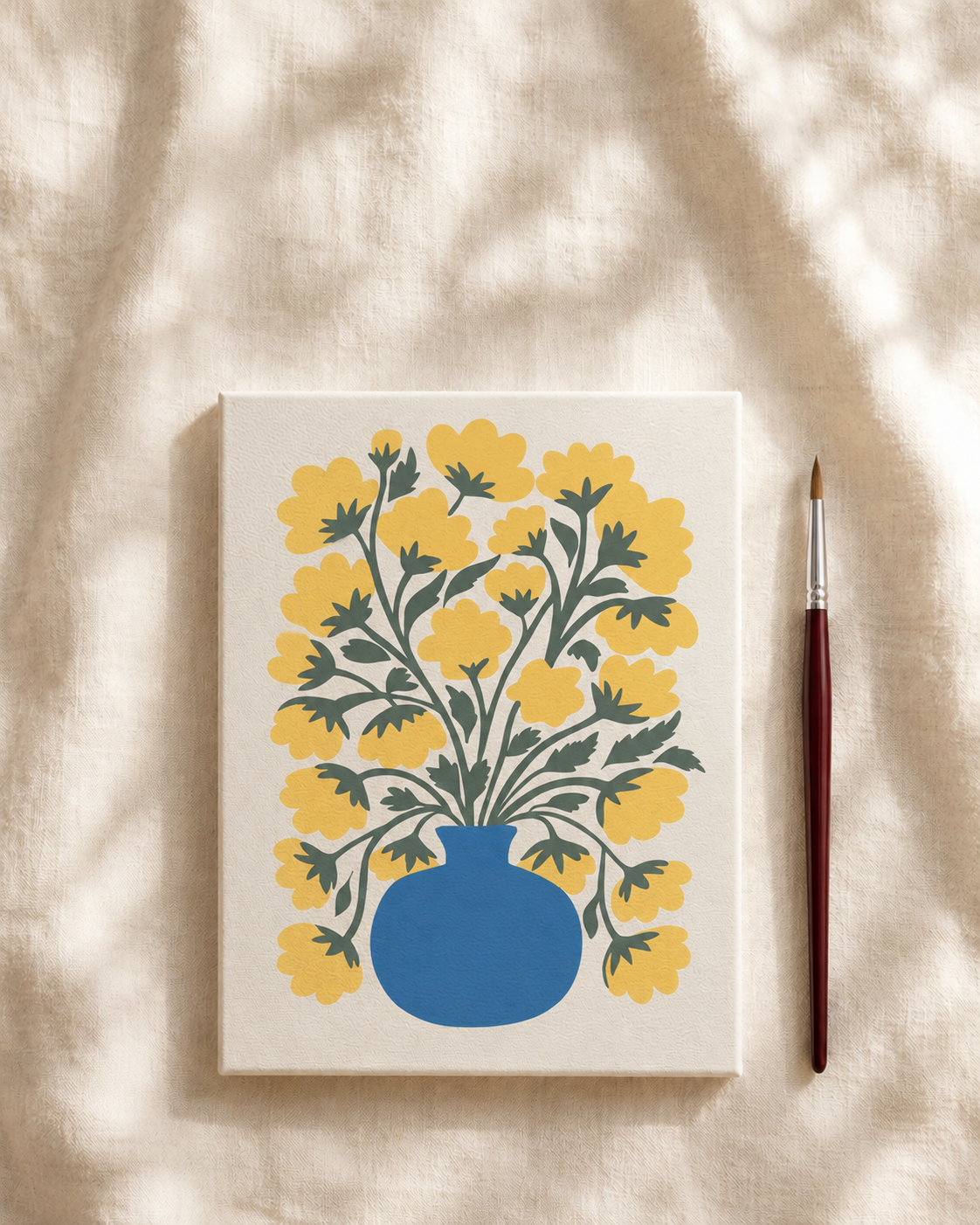 Golden Bloom in a Vase