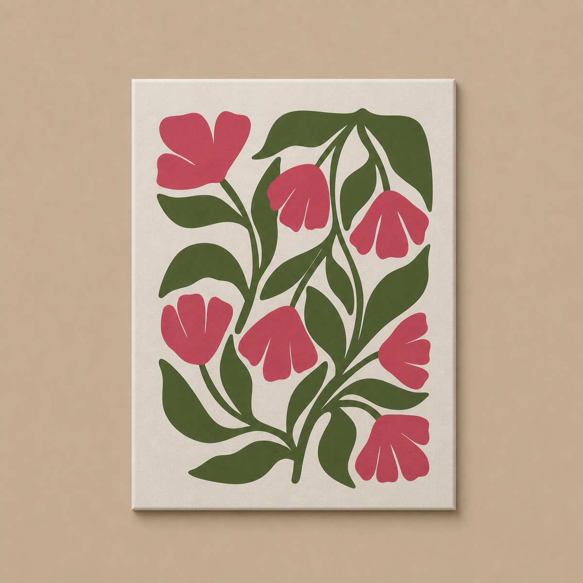 Red Bloom — اللوحة الملونة على القماش