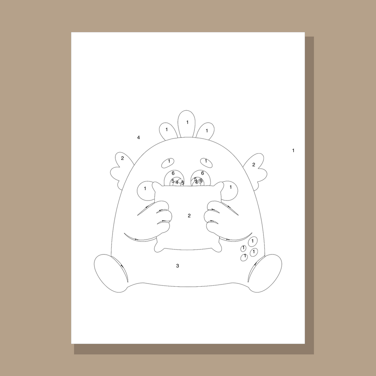 Shy One numbered canvas preview