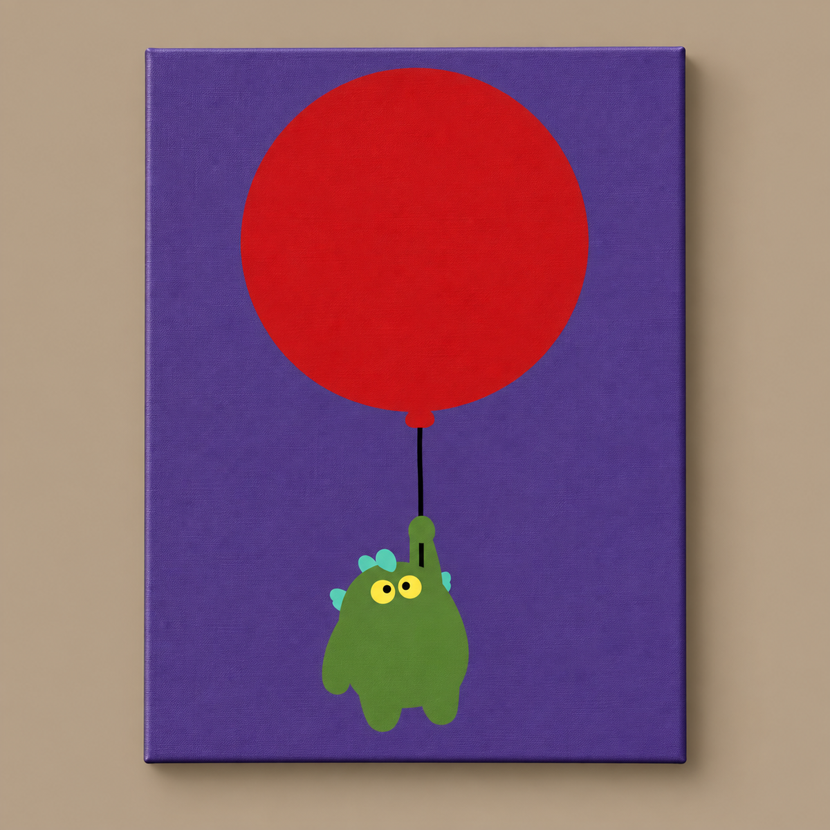 Balloon Problem finished paint-by-number canvas