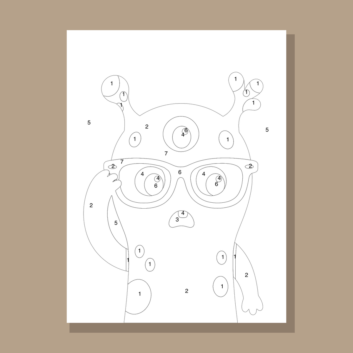 Three Eyes numbered canvas preview