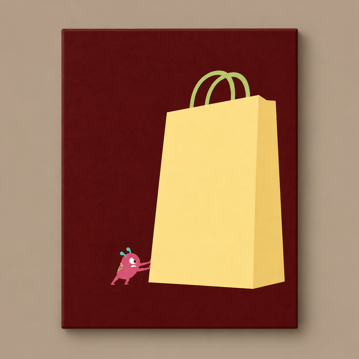 Tiny One finished paint-by-number canvas