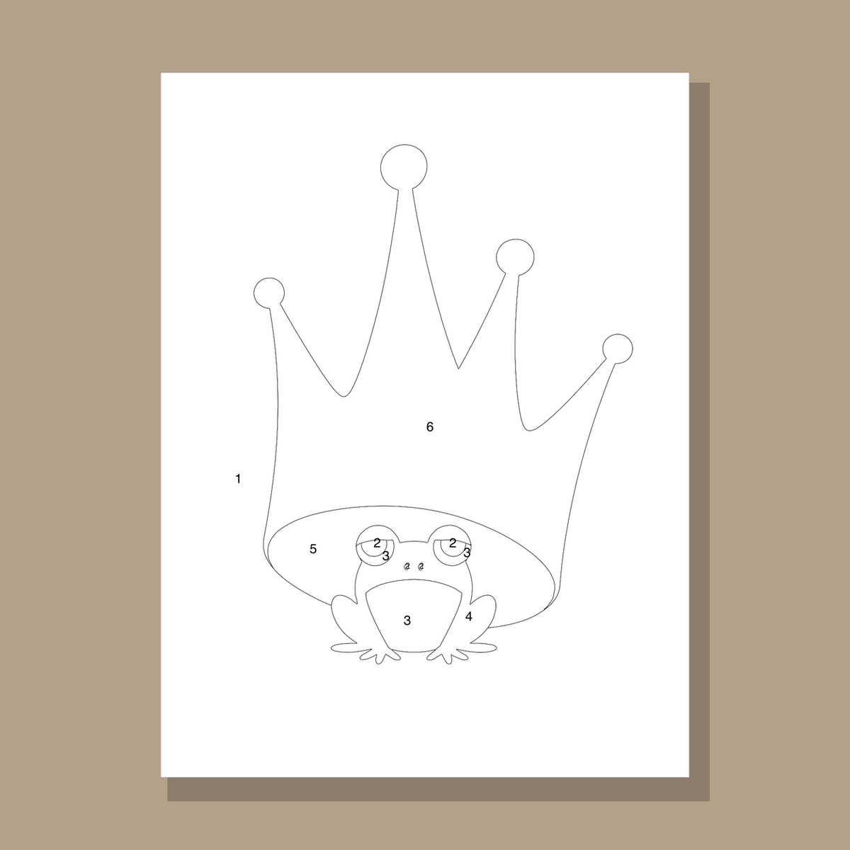 Frog & Crown numbered canvas preview