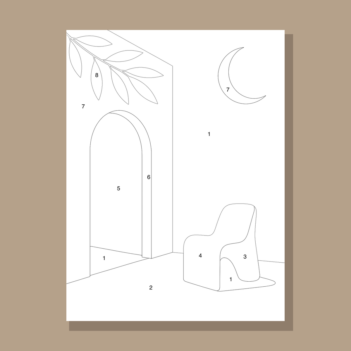 Moon Terrace — Open Door numbered canvas preview