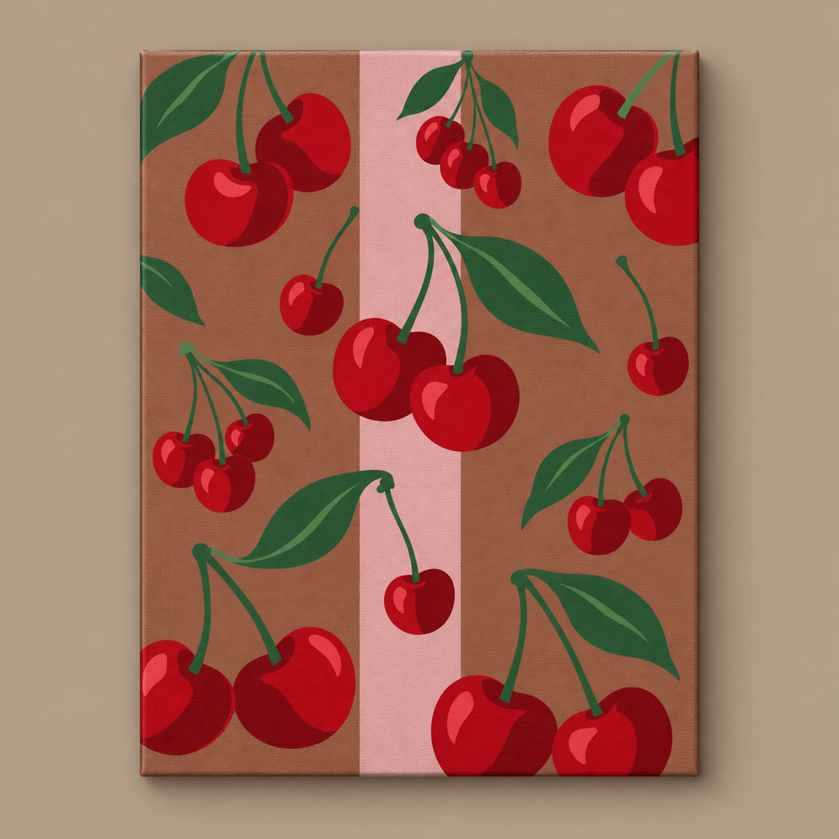 Cherry finished paint-by-number canvas