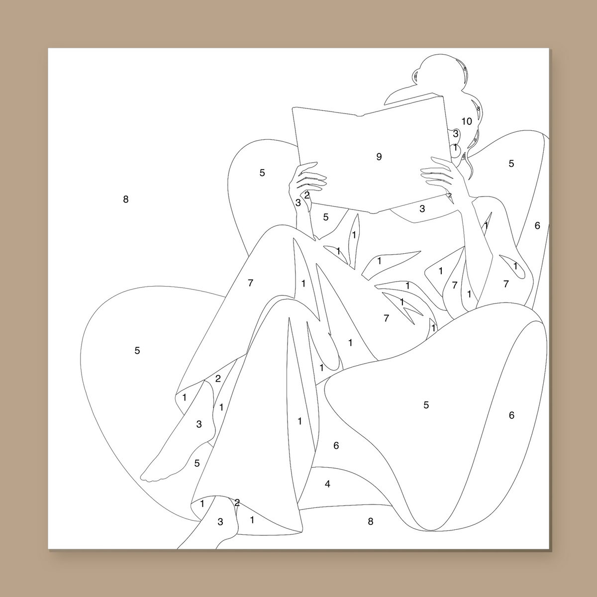 Dreamy Chair numbered canvas preview
