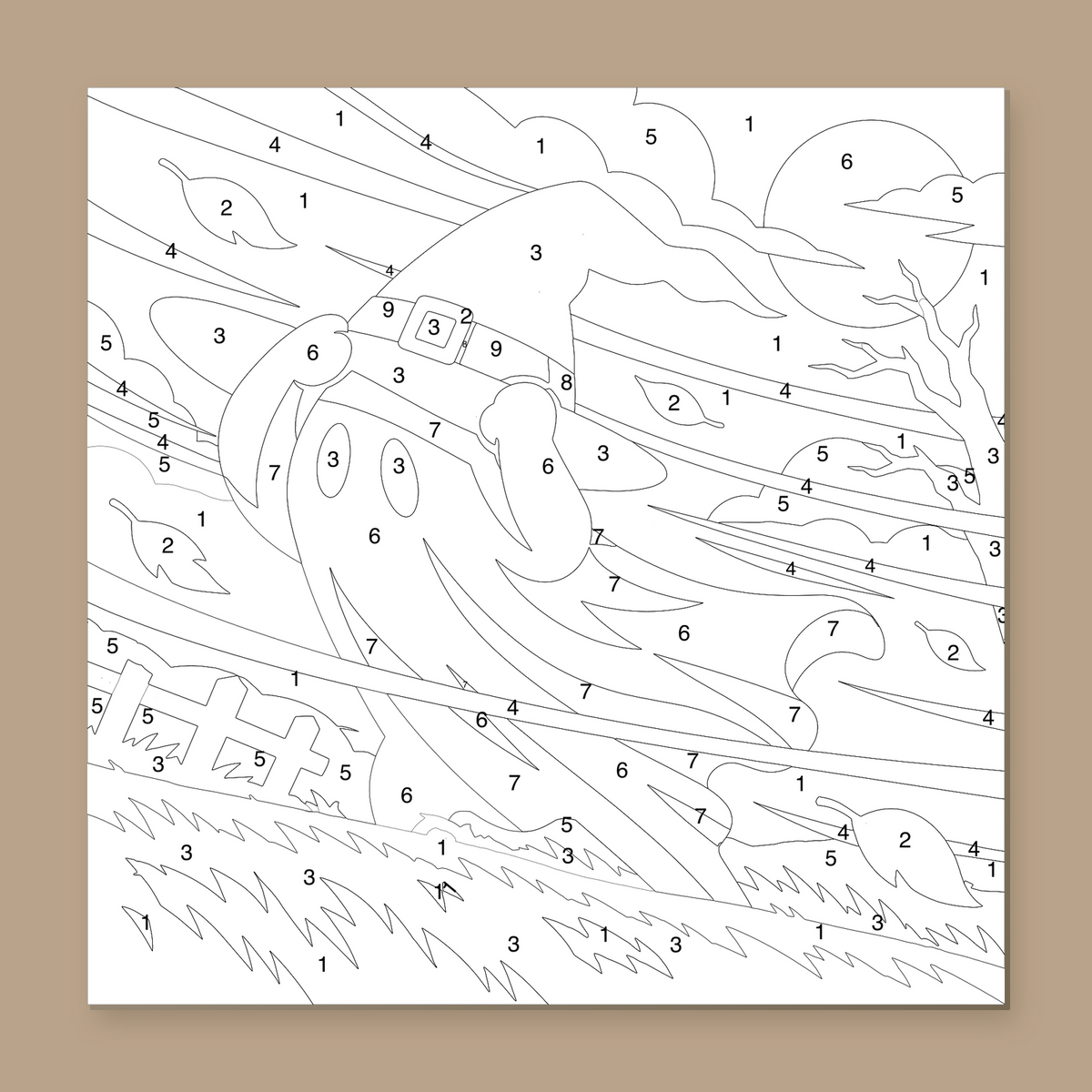 Ghost Vs Wind numbered canvas preview