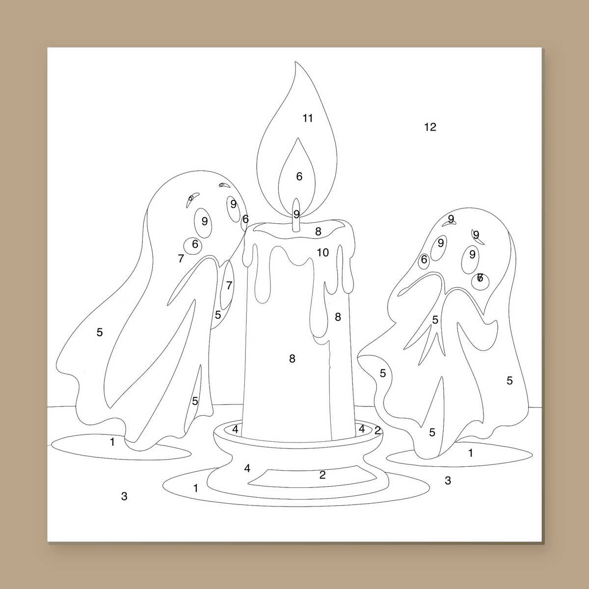 Who Lit The Candle numbered canvas preview